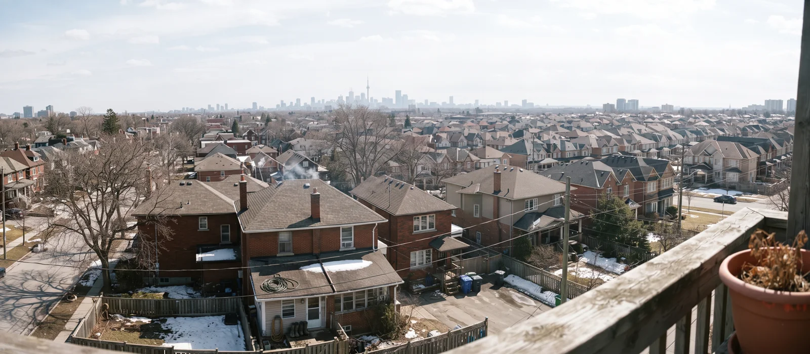 Toronto and GTA residential rooftops across the boiler installation service coverage area